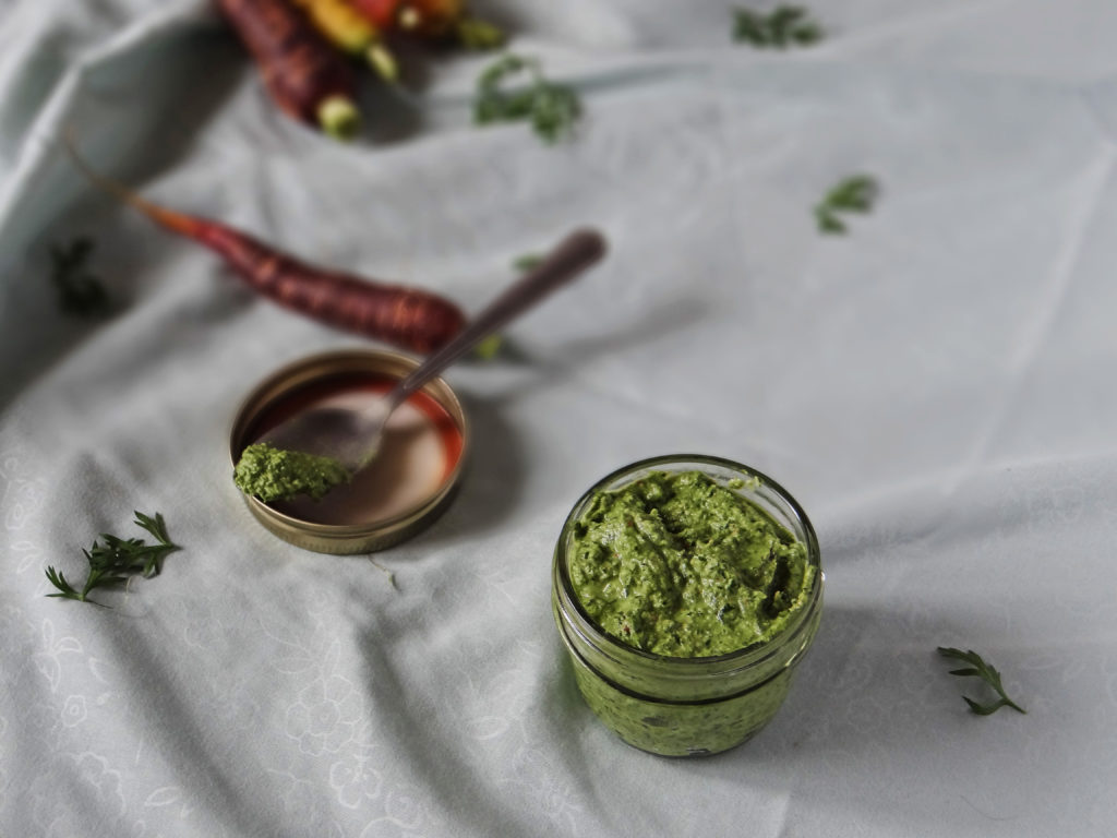 Indian Style Carrot Greens Chutney