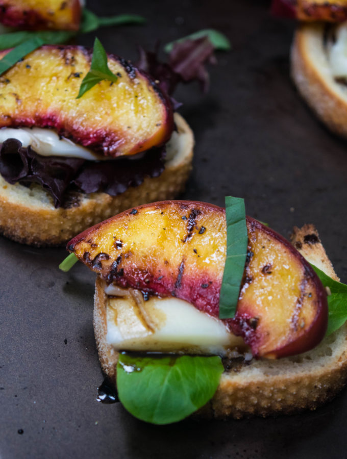 Grilled Peach Crostini