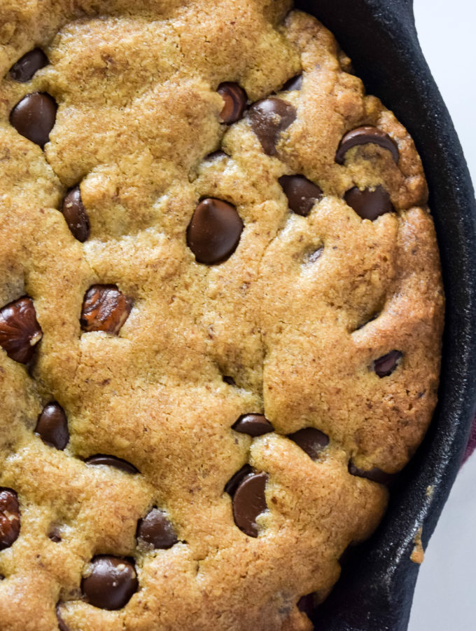 Chocolate Hazelnut Skillet Cookie