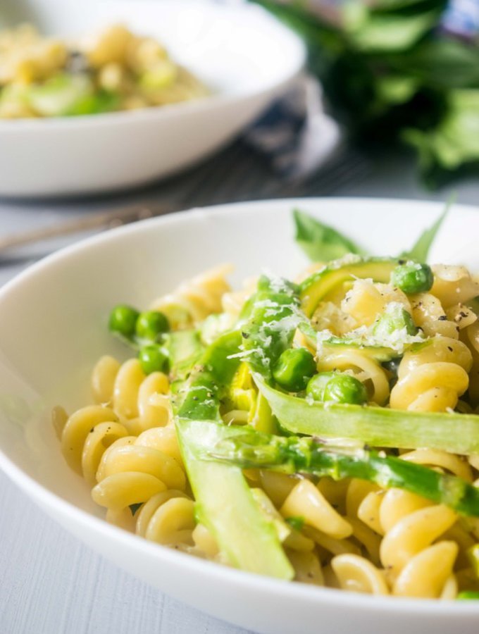 Shaved Asparagus and Leek Spring Pasta