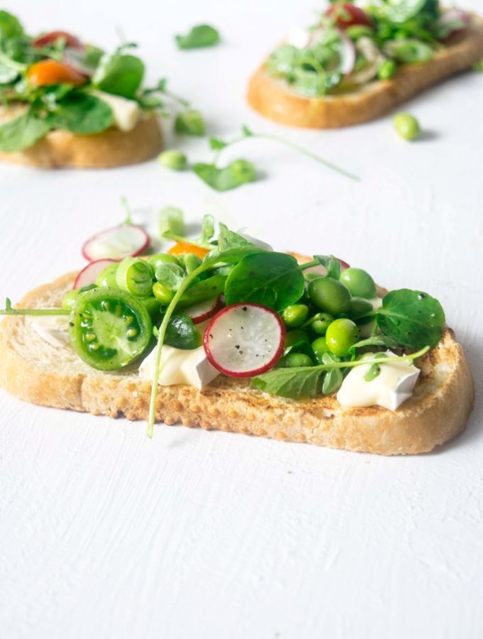 Edamame and Watercress Tartine Recipe