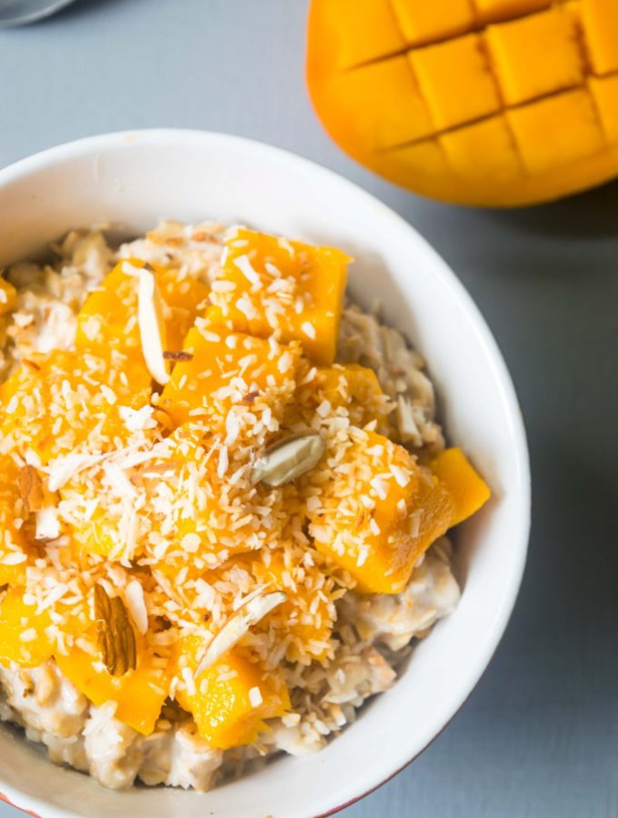 Coconut Mango Oatmeal- Vegan