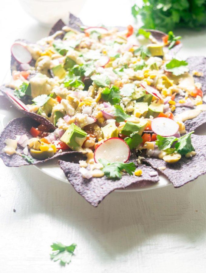 Loaded Healthy Vegetarian Nachos