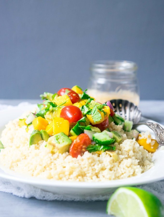 Mango Couscous Salad With Tahini Dressing